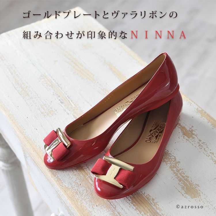 NINNA エナメル フラットパンプス レディース|フェラガモ Ferragamo