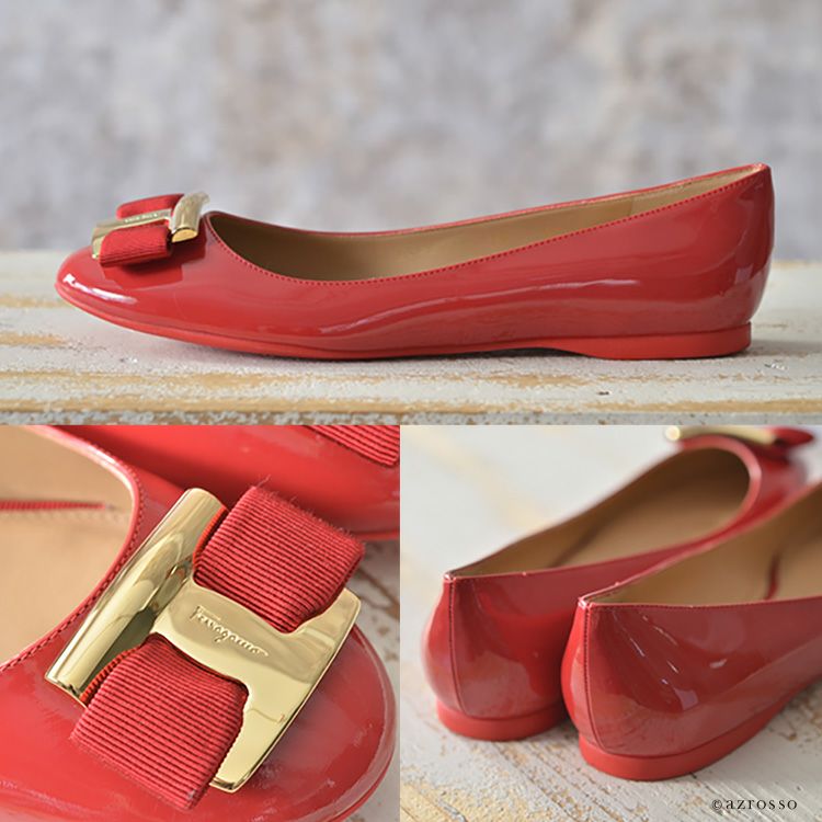 NINNA エナメル フラットパンプス レディース|フェラガモ Ferragamo