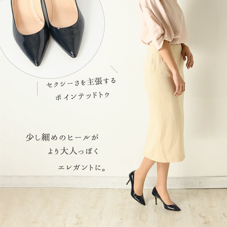 22cm-25.5cm│CORSO ROMA9（コルソローマ9）エナメル ポインテッドトゥ