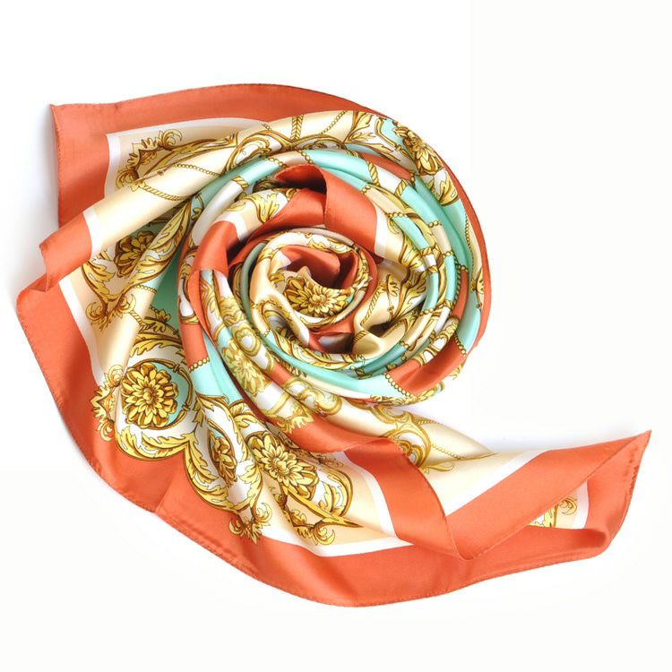 シルクスカーフ ヴィトライユ 90x90 ｜横浜スカーフ キヌフローレス