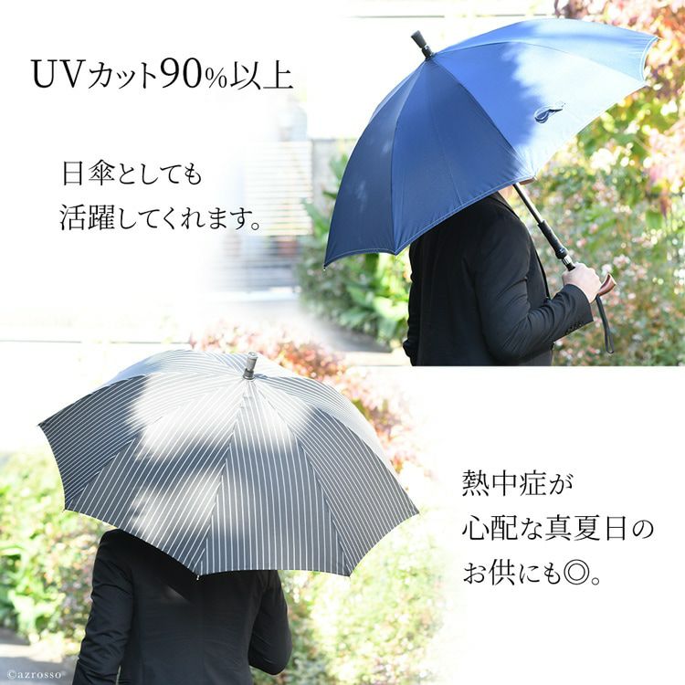つえ傘 ステッキ傘 日本製 軽量 杖にもなる傘 晴雨兼用 杖傘 日傘 父親