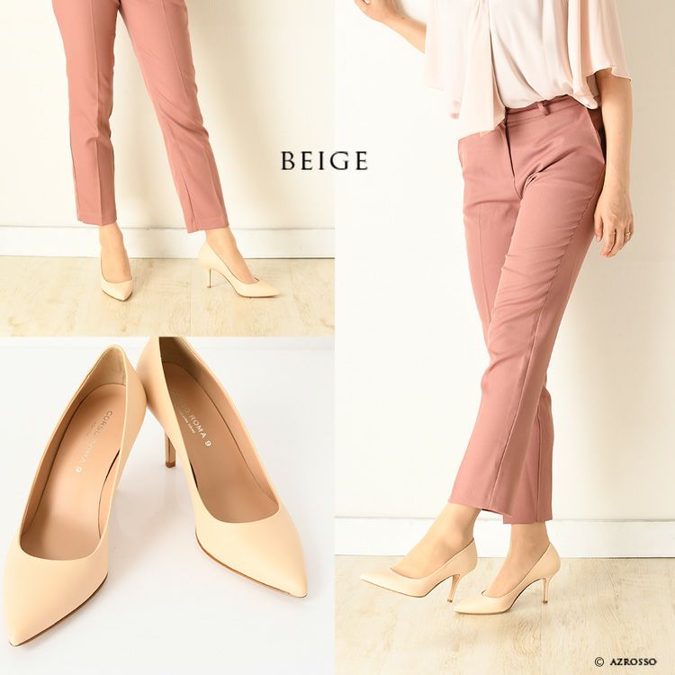 パンプス イタリア ブランド コルソローマ 本革 ポインテッドトゥ