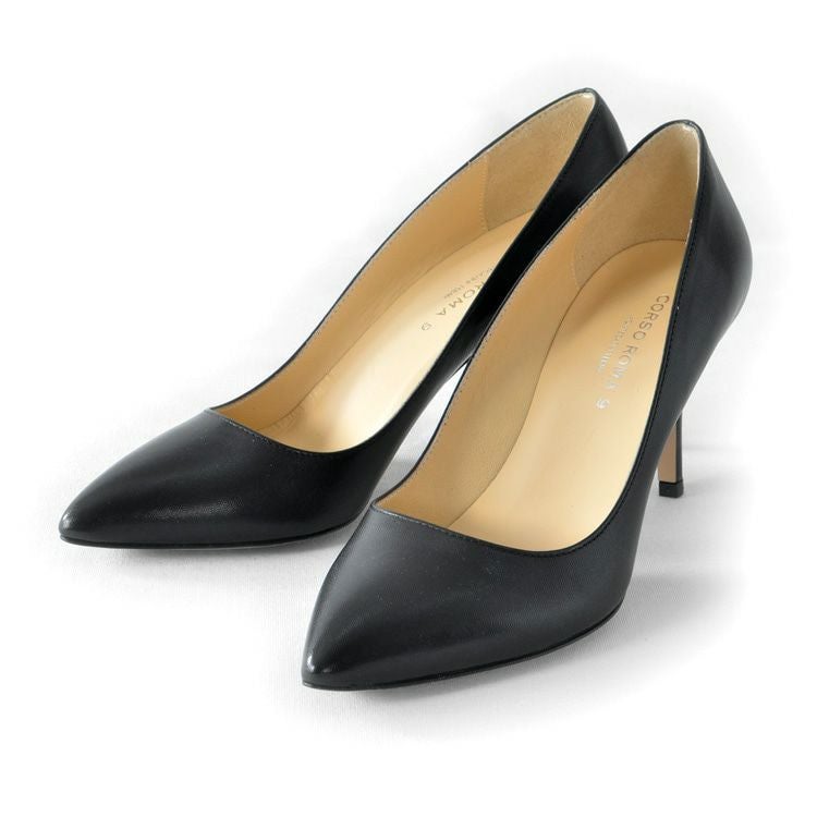 パンプス イタリア ブランド コルソローマ 本革 ポインテッドトゥ