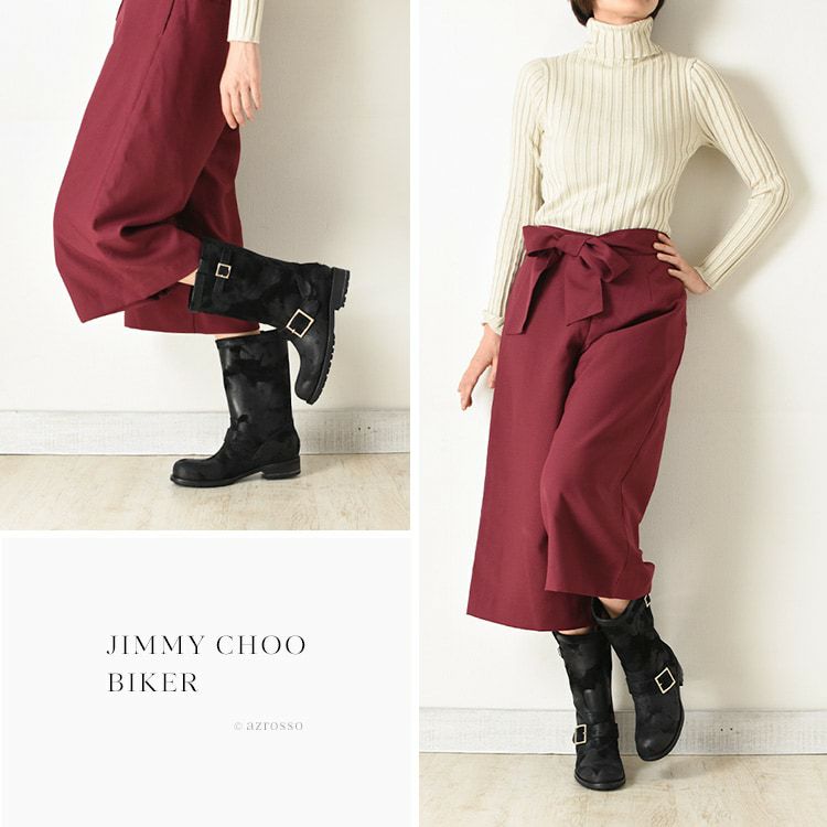 JIMMY CHOO BIKER エンジニアブーツ レディース ジミーチュウ ショート
