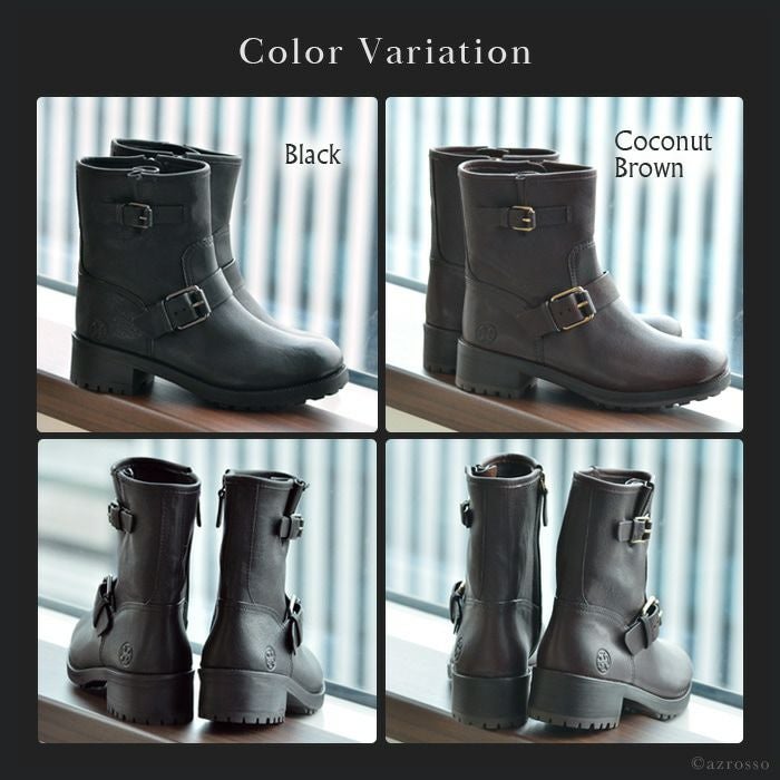 トリーバーチ ショートブーツ TORY BURCH 本革 エンジニアブーツ の