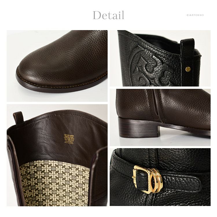 ロングジョッキーブーツ サイドジップファスナー トリーバーチ TORY BURCH