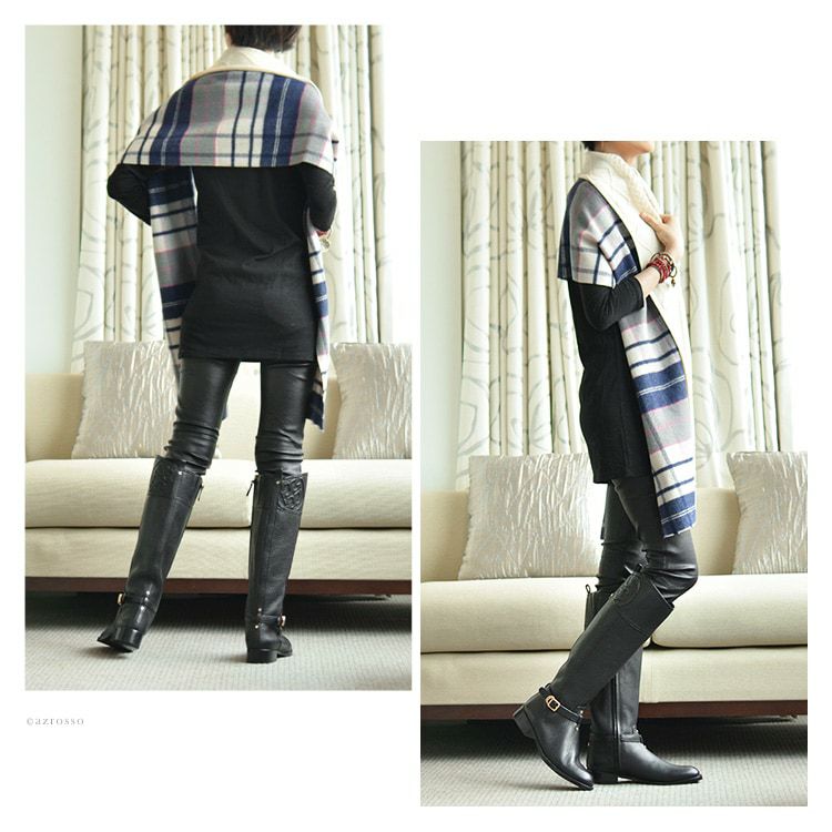 ロングジョッキーブーツ サイドジップファスナー トリーバーチ TORY BURCH