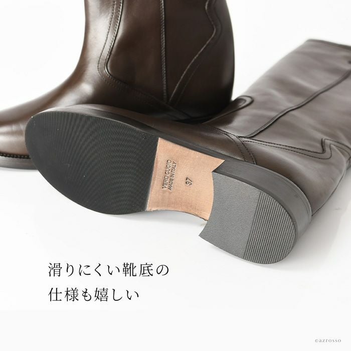ジョッキーブーツ ロングブーツ ヴィッテロ レザー ブーツ