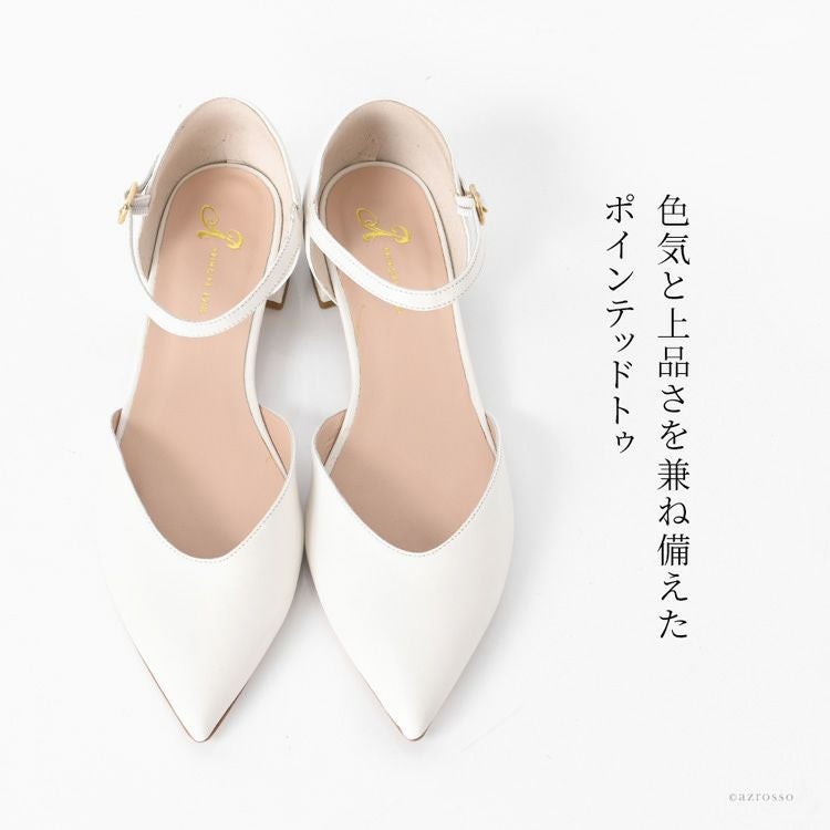 フラット セパレートパンプス 本革 ストラップ イタリア製 プリンチペ