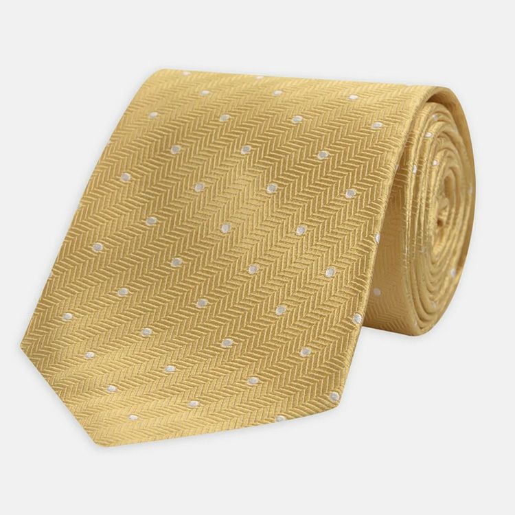 ドット ネクタイ シルク イエロー｜Turnbull & Asser ターンブル