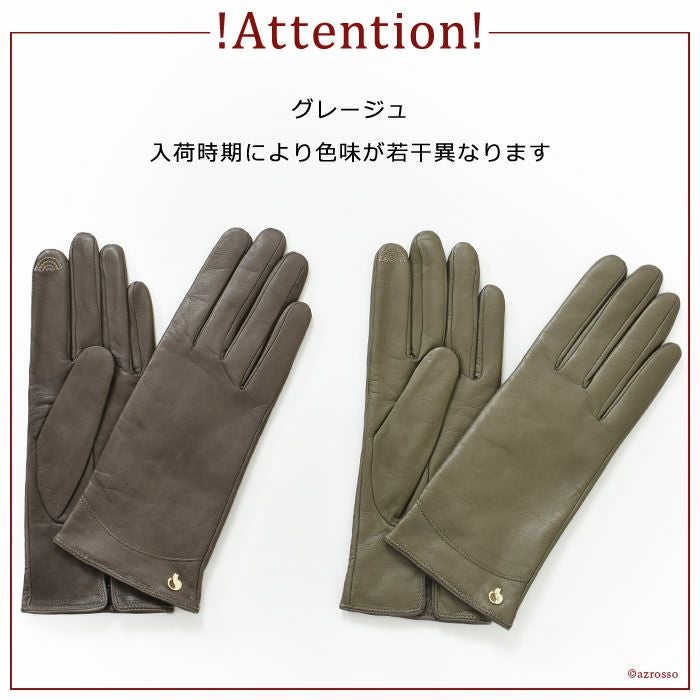 スマホ対応 手袋 防水 レザー 裏地カシミヤ100｜DAL DOSSO ダルドッソ