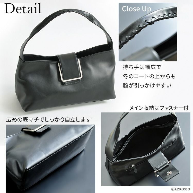 2way セレモニー フォーマルバッグ ブラック 黒 日本製 本革レザー