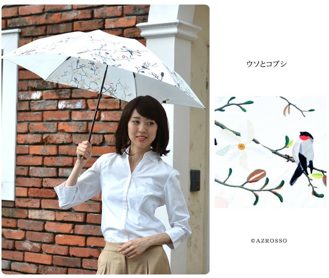 折りたたみ傘 超軽量 家庭画報×今森光彦コラボ オーレリアンの庭