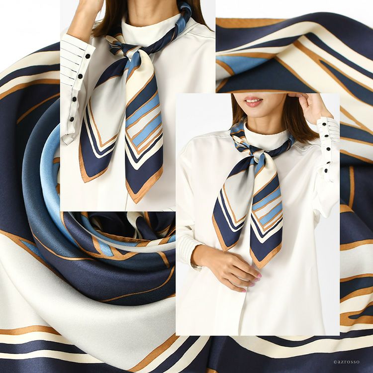 シルクスカーフ ブランド 大判 日本製 横浜スカーフ 国産 レディース