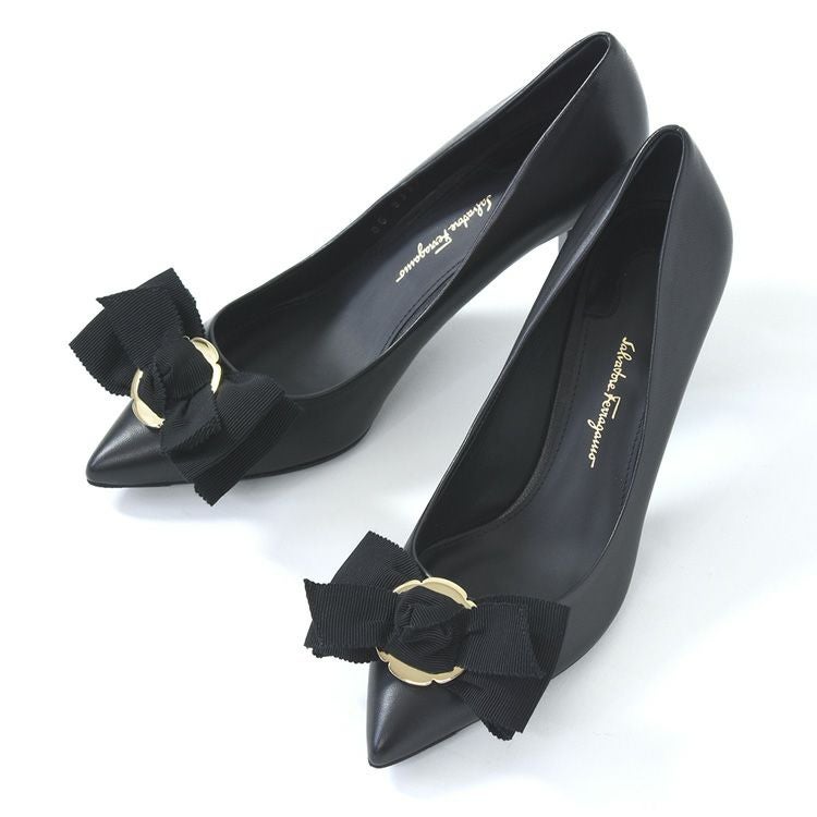 フェラガモ パンプス TALLA (タッラ) ポインテッドトゥ レザー 0684800