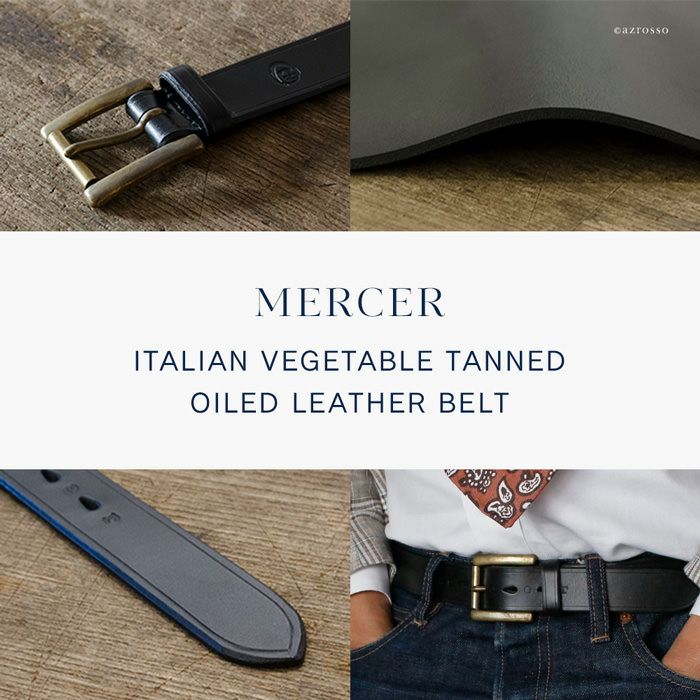 レザーベルト メンズ 日本製 本革 MERCERシリーズ ノット Knotの通販