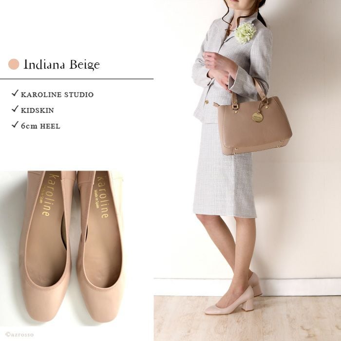 痛くない レザー パンプス チャンキーヒール レディース ｜ブランド