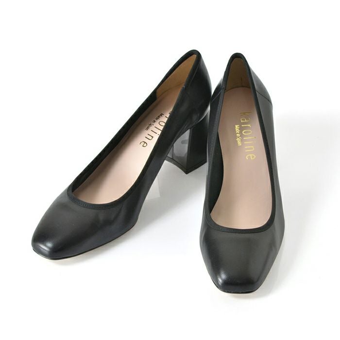 痛くない レザー パンプス チャンキーヒール レディース ｜ブランド