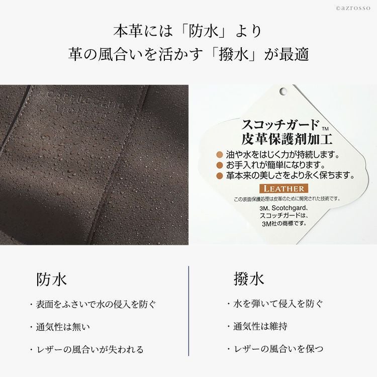 雨をはじくはっ水加工 A4もパソコンも入る 本革レザーリュック 大容量