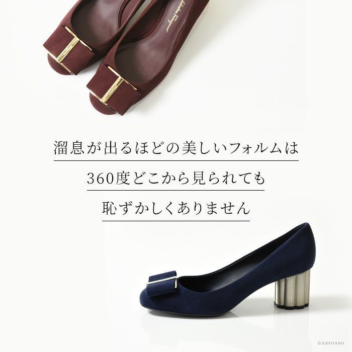 スエードレザー パンプス 6cm カプア サルヴァトーレ フェラガモ