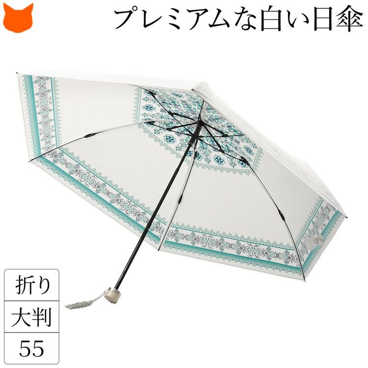 白でもUVカット率ほぼ100％ 高度な遮光・遮熱。日本製折り畳み日傘