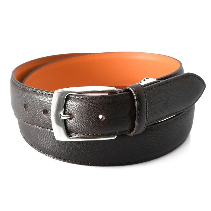 やわらかイタリアレザー使用 4cm伸びるメンズベルト 日本製 メンズ