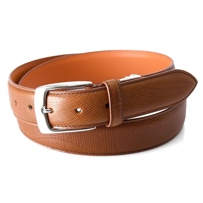やわらかイタリアレザー使用 4cm伸びるメンズベルト 日本製 メンズ