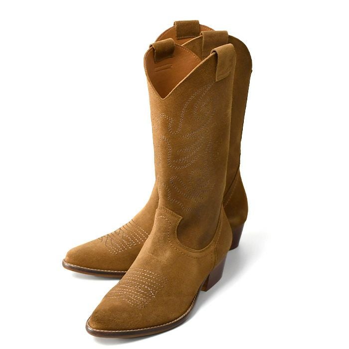 柔らかレザーで履きやすいウエスタンブーツ レディース本革の通販