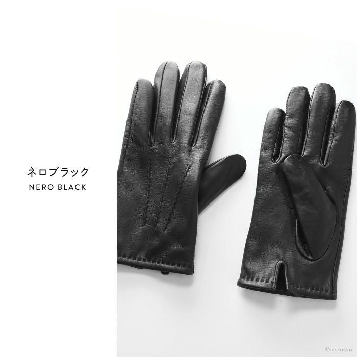 スマホ対応 レザー 手袋 メンズ グローブ 羊革 フリース デンツ DENTS