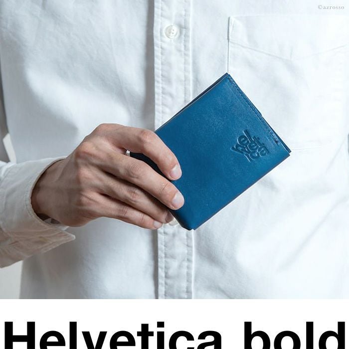 本革 ミニ財布 二つ折り メンズ ヘルベチカボールド Helvetica boldの通販