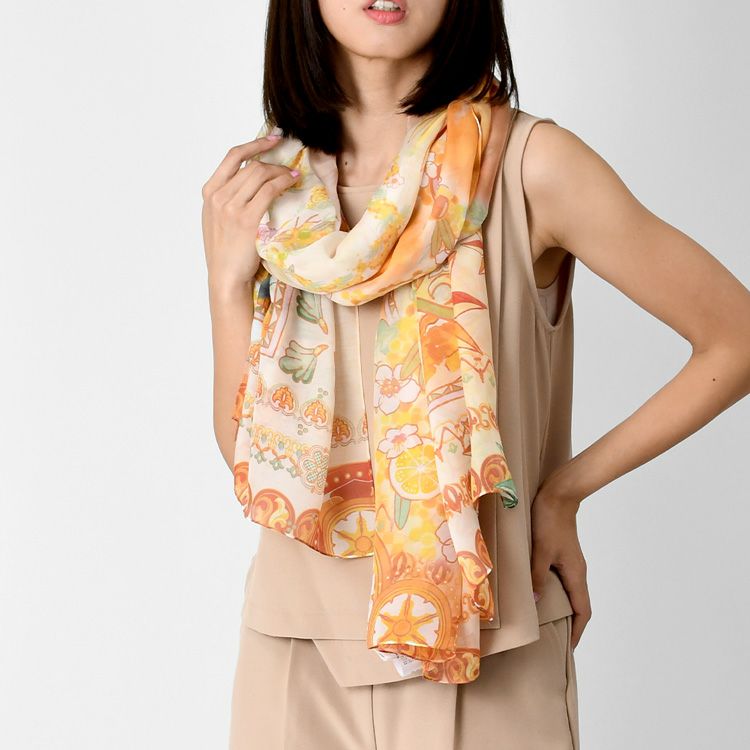 日本製 シルクレクセル 超大判ストール100×200｜.Y ドットワイ