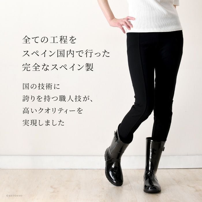 ミドル レインブーツ ローヒール 2cm 黒 イゴール igorの通販