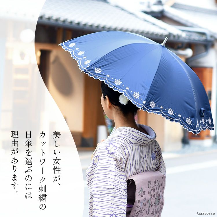 リトルブーケ 刺繍日傘 長傘タイプの通販｜Malagavaria マラガバリア