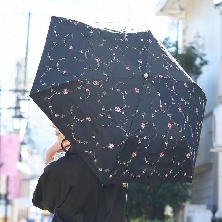 インディアンサラサ 刺繍の折り畳み日傘｜ブランドセレクト シンフー