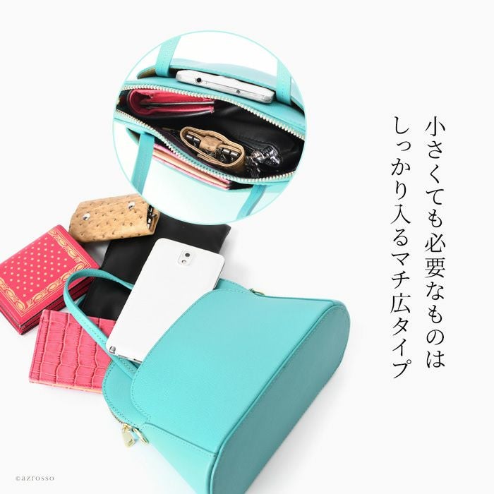 2way レザー ハンドバッグ ミニバッグ カプチェット ヴィオレット
