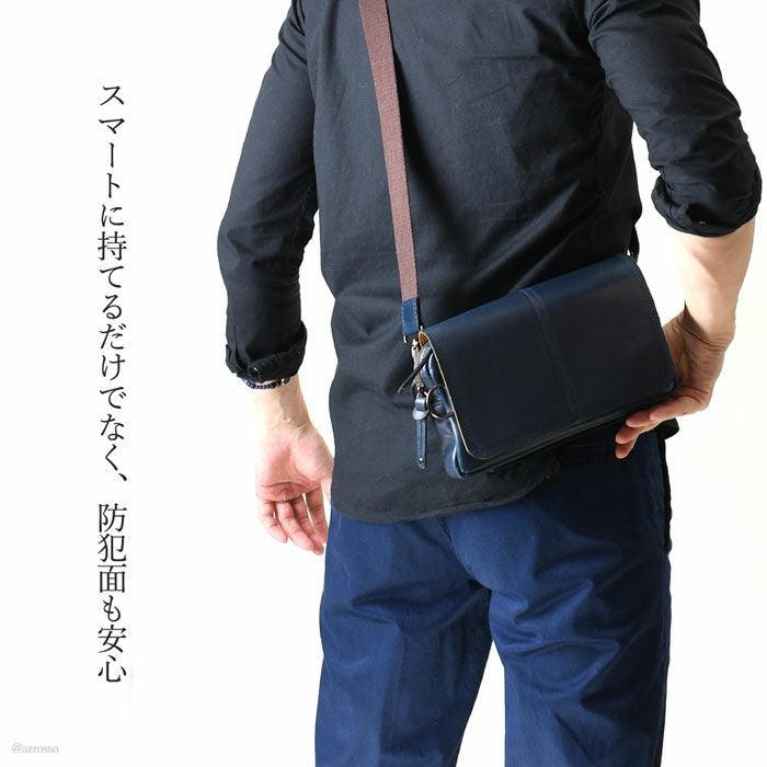 3way ショルダーバッグ 本革 レザー バッグ メンズ はっとり 服部の通販