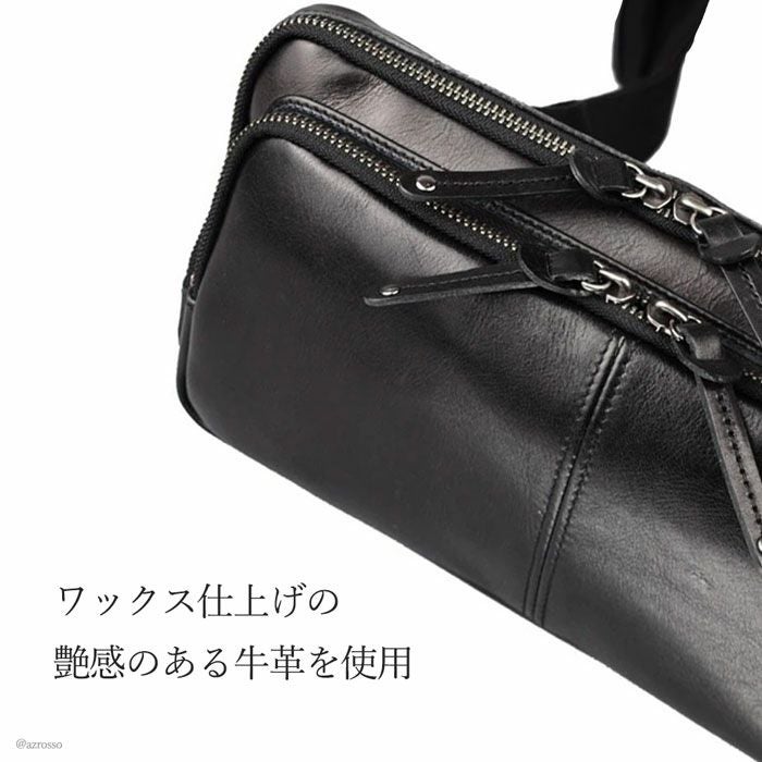 牛革 ウエストポーチ ボディバッグ 本革 レディース はっとり 服部の