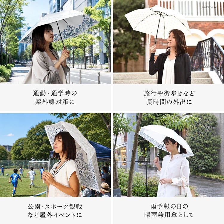 日本製 日傘 折りたたみ 薄型 晴雨兼用 軽量 涼しい 遮熱 プレミアム
