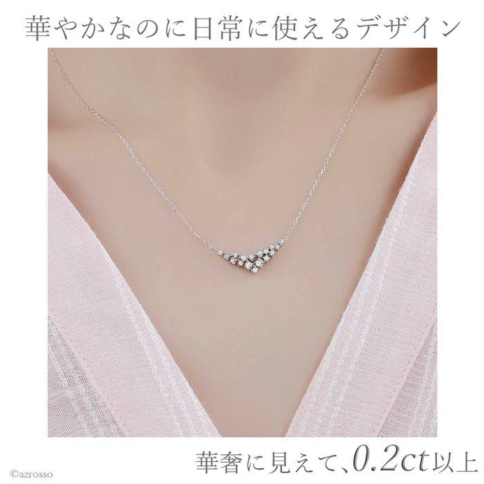 ダイヤモンド ネックレス ティアラデザイン スマイリングロックス