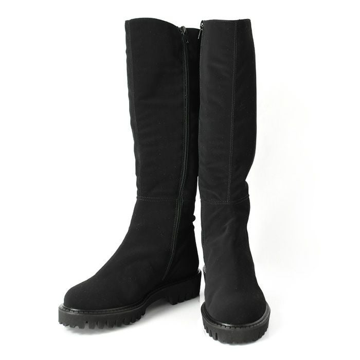 23cm-25.5cm│ストレッチ ロングブーツ 3.5cm ローヒール ブーツ