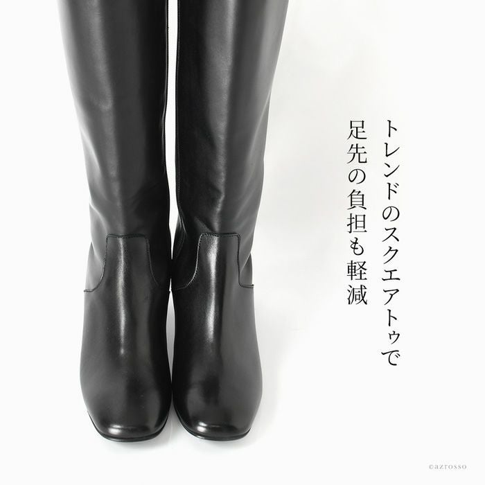 新品未使用✨コルソローマ　ロングブーツ　インヒール　セミスクエアトゥ　ブラック 000000003691-05.jpg?size=l&w=