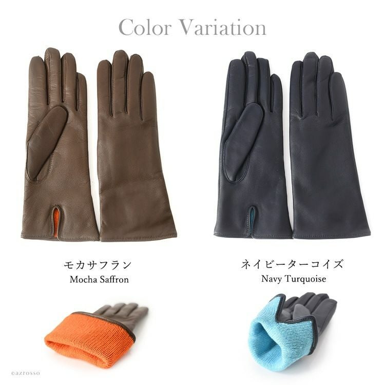 DENTS ネイビー羊革手袋　シルク裏地　8 23センチ DENTS デンツ ALNWICK ヘアシープレザー カシミヤ裏地 グローブ 手袋