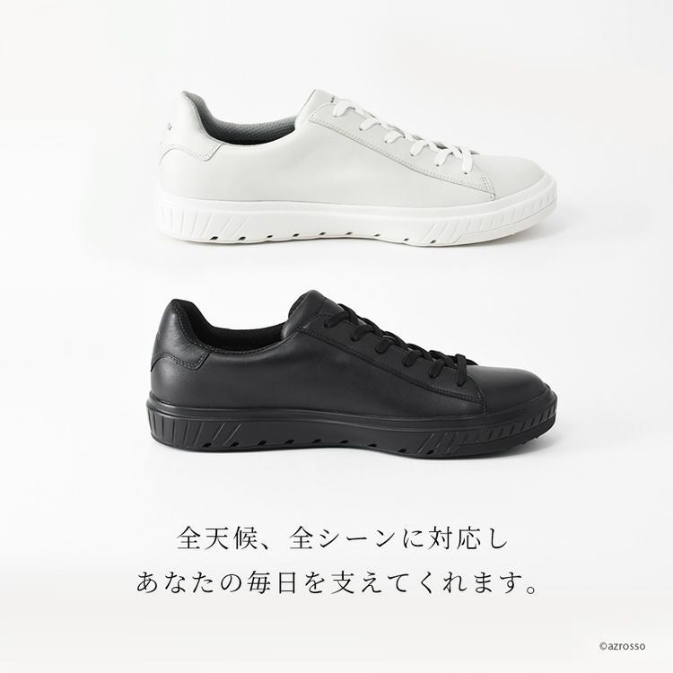 レザー スニーカー ゴアテックス メンズ 防水 牛革 履きやすい 抗菌