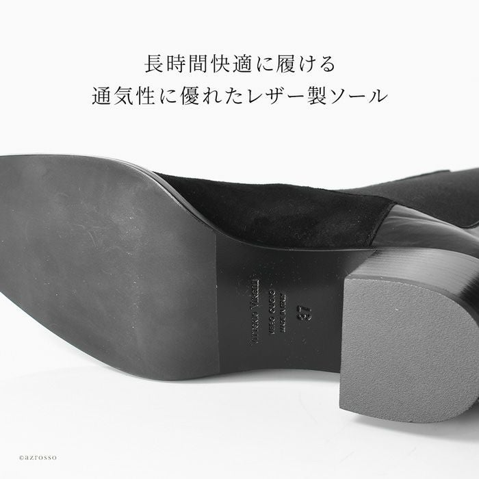 サイドゴア ショートブーツ 本革 ヴィットリオヴィルジリ VITTORIO