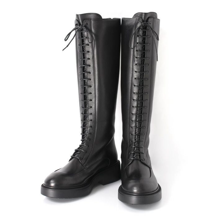 編み上げ ロングブーツ レザー 本革 ヴィットリオヴィルジリ VITTORIO