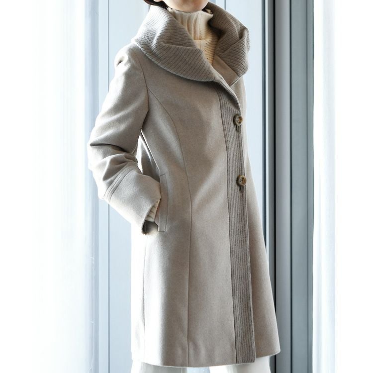 ベージュ カシミヤコート セーブル レディース viaserica（ビアセリカ