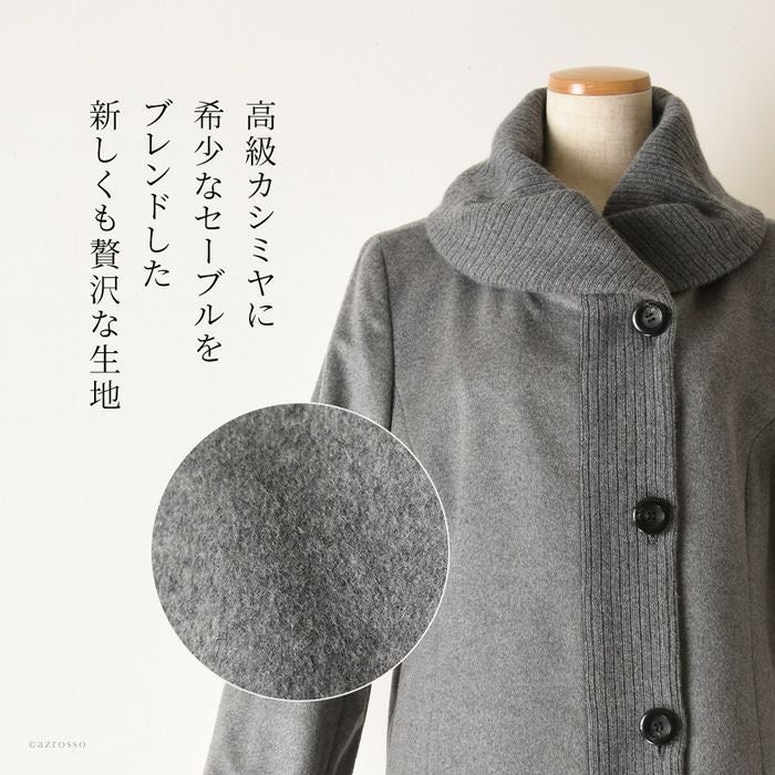 カシミヤコート セーブル 日本製 レディース viaserica（ビアセリカ