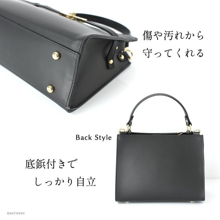 イタリア製 ハンドバッグ 2way ワンハンドル 本革 ショルダーバッグ