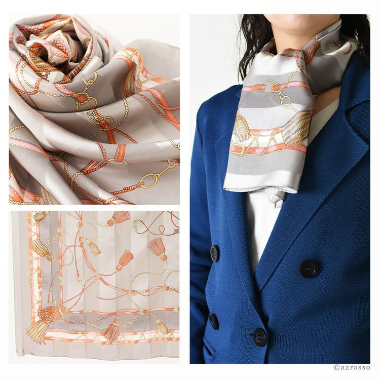 シルクスカーフ タッセル 横浜スカーフ キヌフローレスの通販