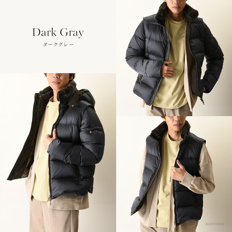 m 極美品 MooRER ムーレー CASCIANO 2way ダウン ムーレー ダウンジャケット メンズ moorer CASCIANO-FUR-SH 2wayRの